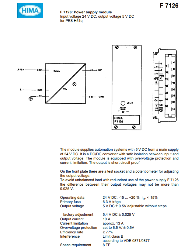 (F7133 HIMA卡件模块)德国Himatrix黑马的模块 全新现货 正品原装现货供应