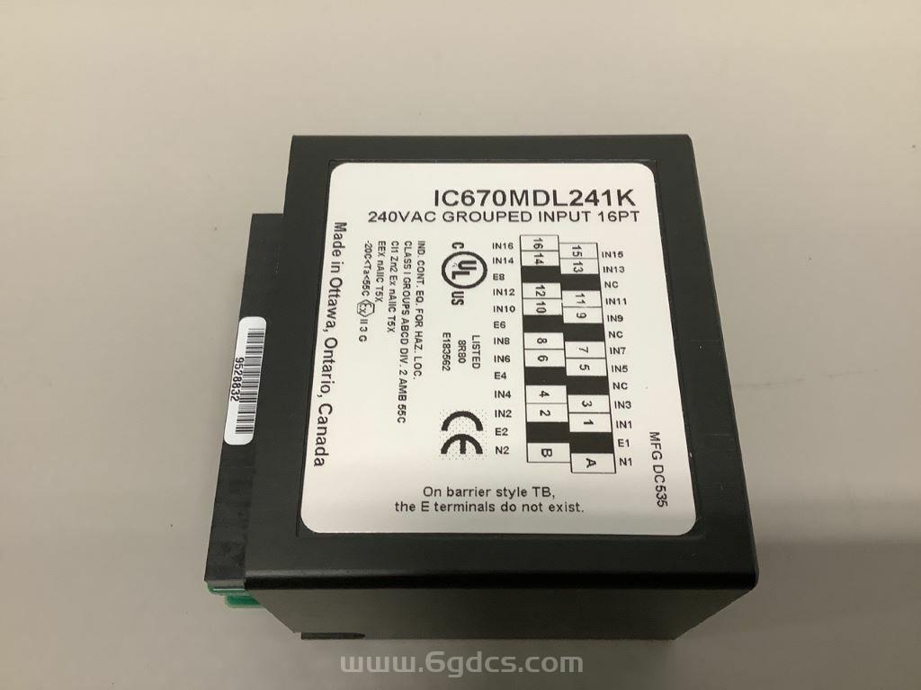 GE Fanuc IC670MDL241 输入模块 - 16PT 分组 240VAC美国通用电气全新现货发那科 IC670MDL241 原厂直采价格优势可议价