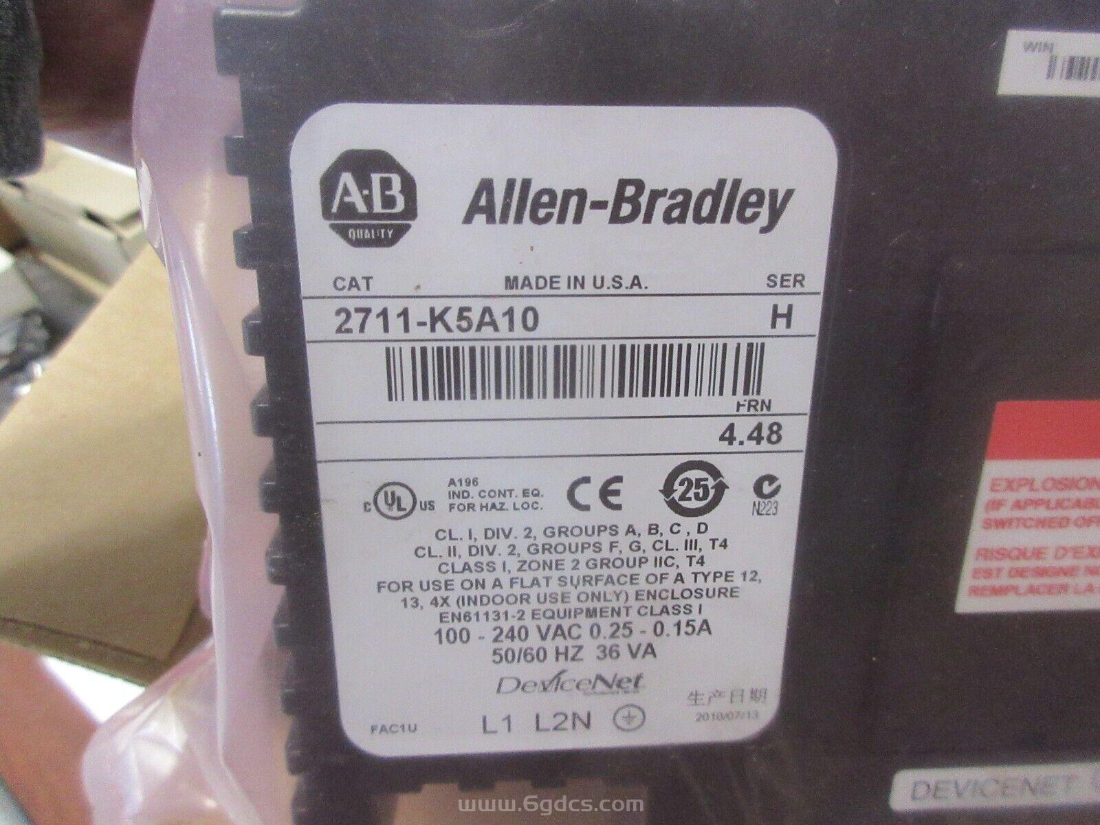 (2711-K5A10 操作终端模块) 未拆封 AB/Allen Bradley罗克韦尔 原装进口 正品全新现货 保质一年