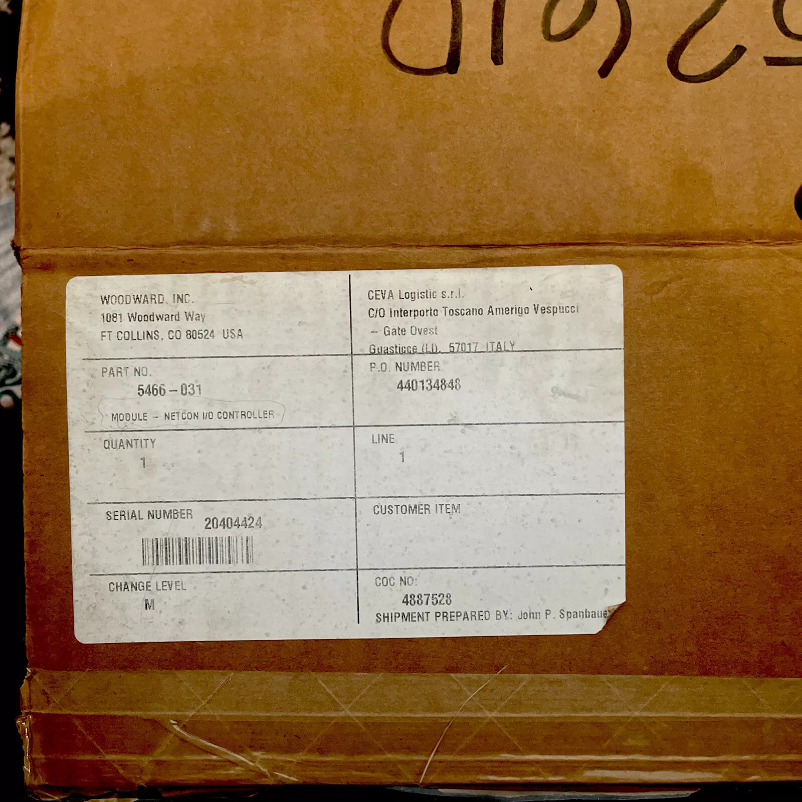 Woodward 伍德沃德 5466-031 网络控制器模块 售前优惠