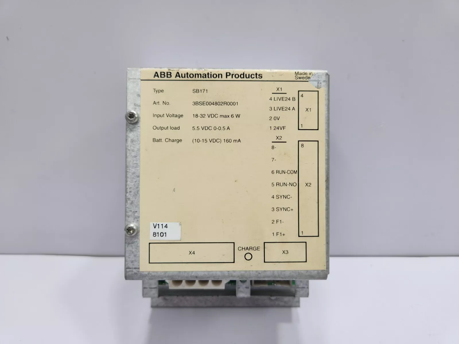 SB171 3BSE004802R0001 备用电源模块 货源充足 原厂现货 全新质保 顺丰包邮
