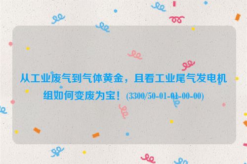 从工业废气到气体黄金，且看工业尾气发电机组如何变废为宝！(3300/50-01-01-00-00)