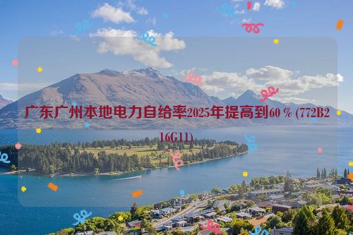 广东广州本地电力自给率2025年提高到60％(772B216G11)