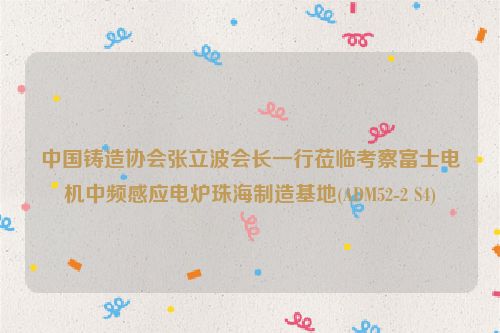 中国铸造协会张立波会长一行莅临考察富士电机中频感应电炉珠海制造基地(ADM52-2 S4)