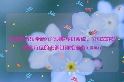 凭借奇石乐全新NCFC伺服压机系统，BTM成功搭建全方位的无铆钉铆接设备(CI840A)