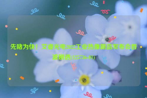 先睹为快！艾睿光电2022工业热像新品发布会首波剧透(125736-01)