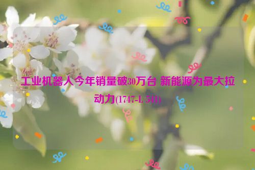 工业机器人今年销量破30万台 新能源为最大拉动力(1747-L 541)