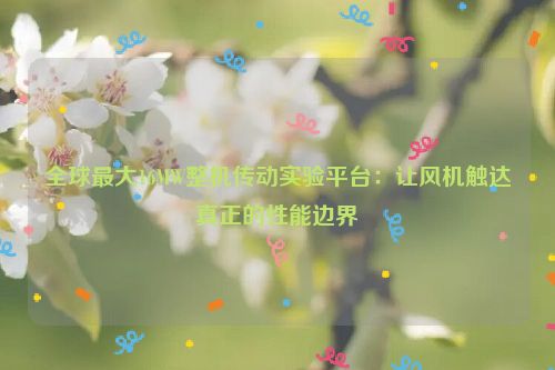 全球最大16MW整机传动实验平台：让风机触达真正的性能边界