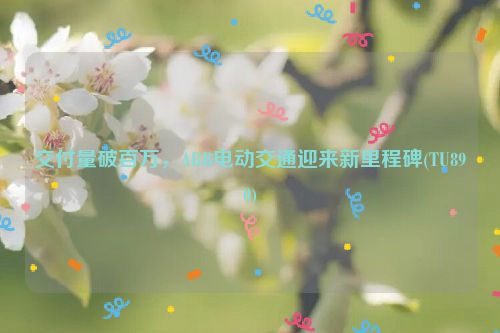 交付量破百万，ABB电动交通迎来新里程碑(TU890)