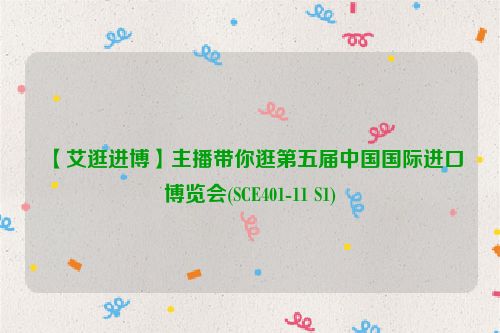 【艾逛进博】主播带你逛第五届中国国际进口博览会(SCE401-11 S1)