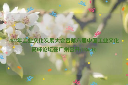 2022年工业文化发展大会暨第六届中国工业文化高峰论坛在广州召开(UR6UH)