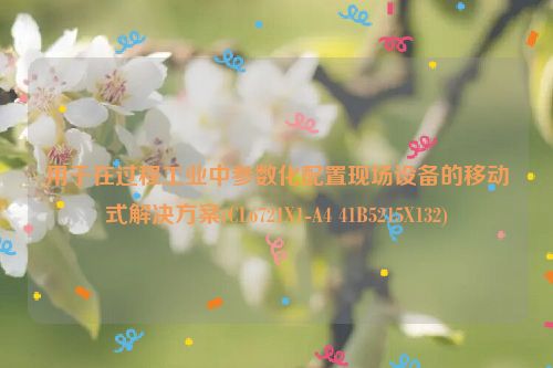 用于在过程工业中参数化配置现场设备的移动式解决方案(CL6721X1-A4 41B5215X132)