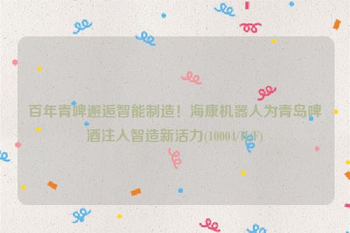 百年青啤邂逅智能制造！海康机器人为青岛啤酒注入智造新活力(10004/H/F)