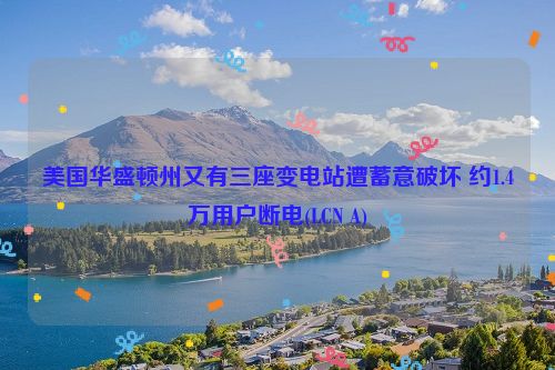美国华盛顿州又有三座变电站遭蓄意破坏 约1.4万用户断电(LCN A)
